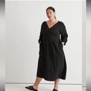 Madewell Lightspun V-neck Midi Dress
